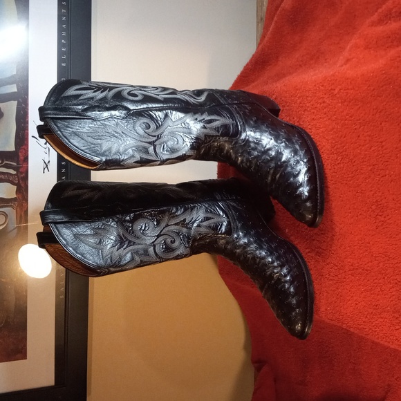 Ostrich leather boots - Picture 4 of 10
